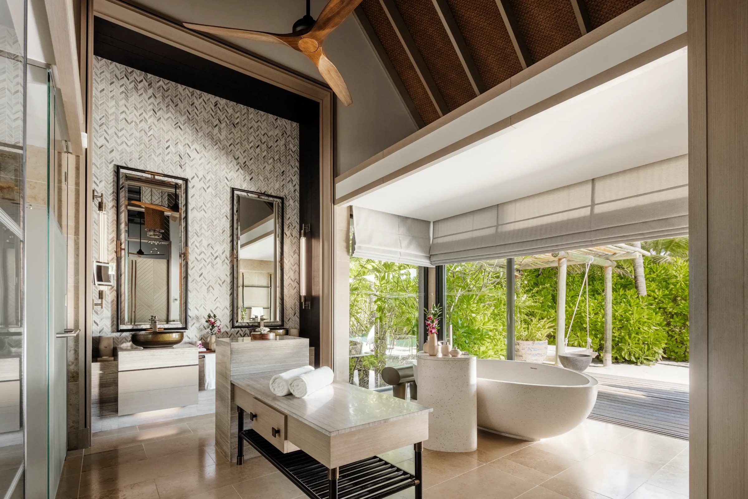 Two Queen Bedded Beach Villa with Pool at Waldorf Astoria Maldives Ithaafushi, view 1